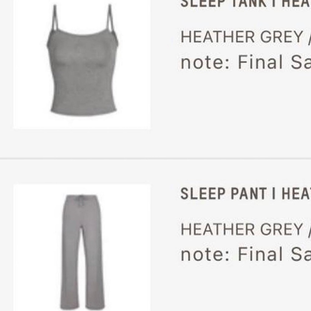 SKIMS sleep set heather grey